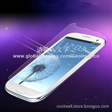 Tempered-glass Screen Protector for Samsung Galaxy S3, Anti-oil, Anti-scratch